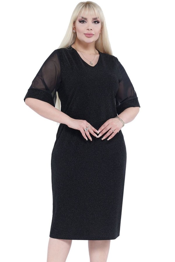 Elegantiška juodos spalvos suknelė moterims