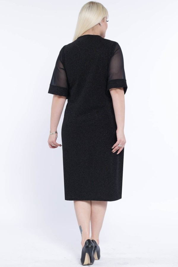 Elegantiška juodos spalvos suknelė moterims