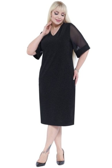 Elegantiška juodos spalvos suknelė moterims