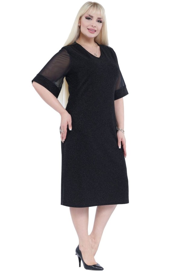 Elegantiška juodos spalvos suknelė moterims