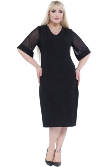 Elegantiška juodos spalvos suknelė moterims