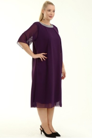 Elegantiška didesnių dydžių suknelė