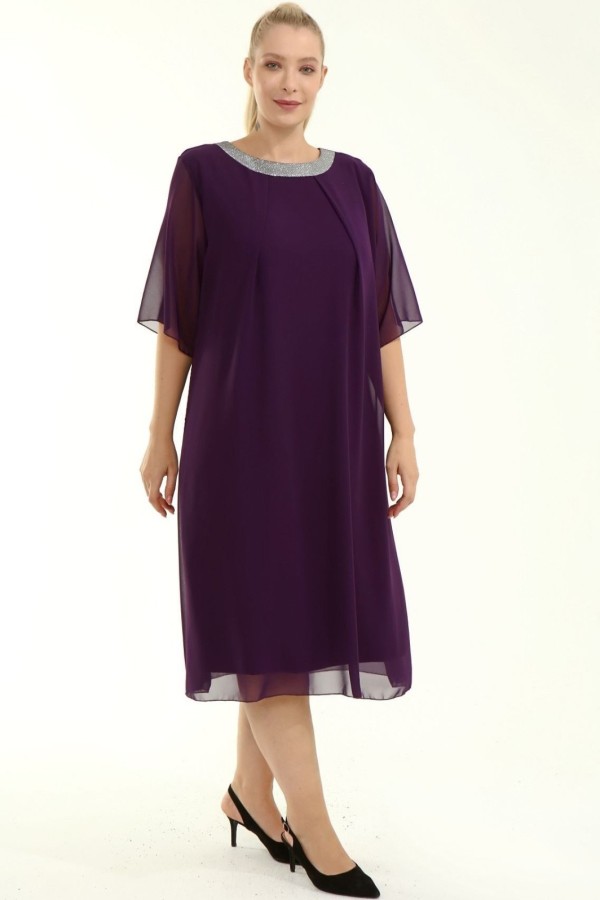 Elegantiška didesnių dydžių suknelė