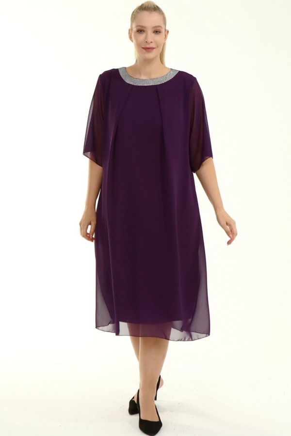Elegantiška didesnių dydžių suknelė