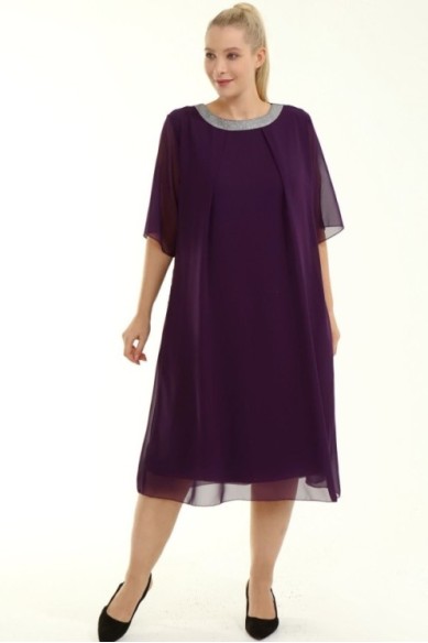 Elegantiška didesnių dydžių suknelė