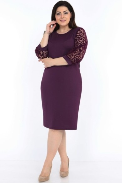 Violetinė suknelė moterims