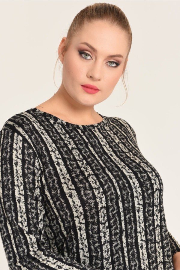 Midi ilgio suknelė ilgomis rankovėmis