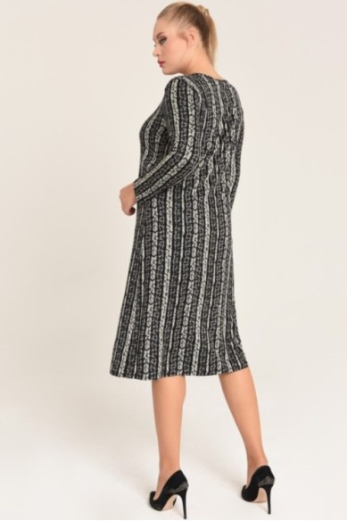 Midi ilgio suknelė ilgomis rankovėmis