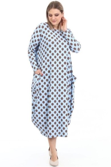 Žydra bomber stiliaus suknelė su rutuliukais