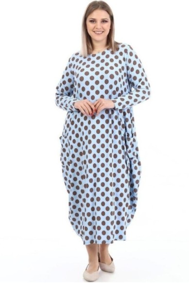 Žydra bomber stiliaus suknelė su rutuliukais