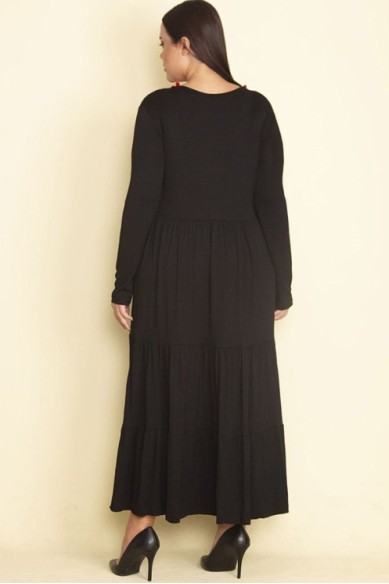 Ilga varpelio formos suknelė su raukiniais