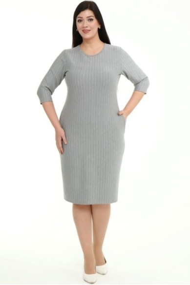 Šviesiai pilka dryžuota suknelė