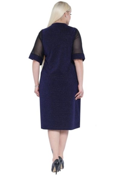 Elegantiška tamsiai mėlyna suknelė