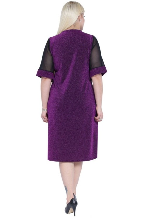 Elegantiška violetinė suknelė 2