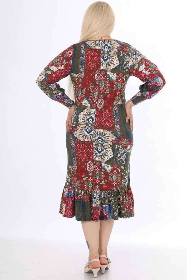 Švelni raštuota suknelė