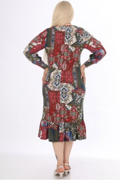 Švelni raštuota suknelė